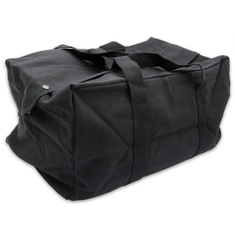 Perfect to carry your heavy hand-tools, the Small Black FCB Cargo Bag has a heavy-duty, 100 percent cotton canvas construction image number 1