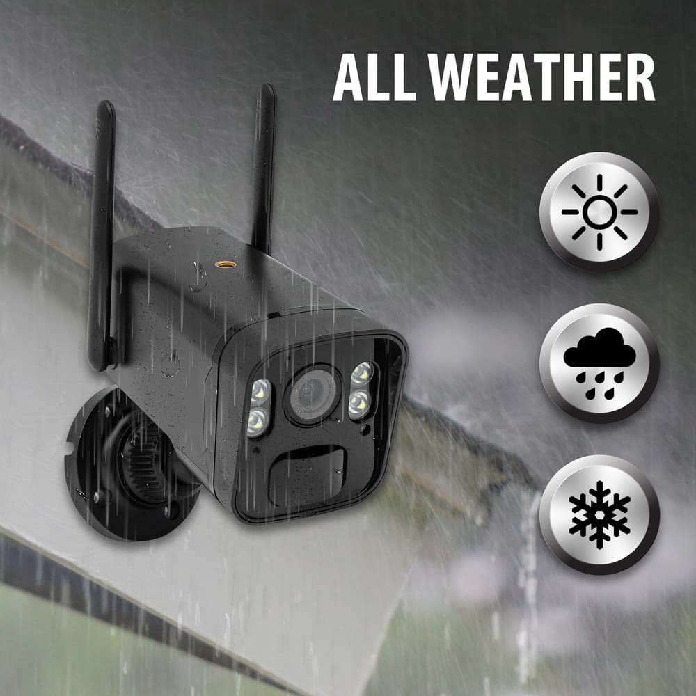 This image shows the all weather wi-fi security camera. image number 1