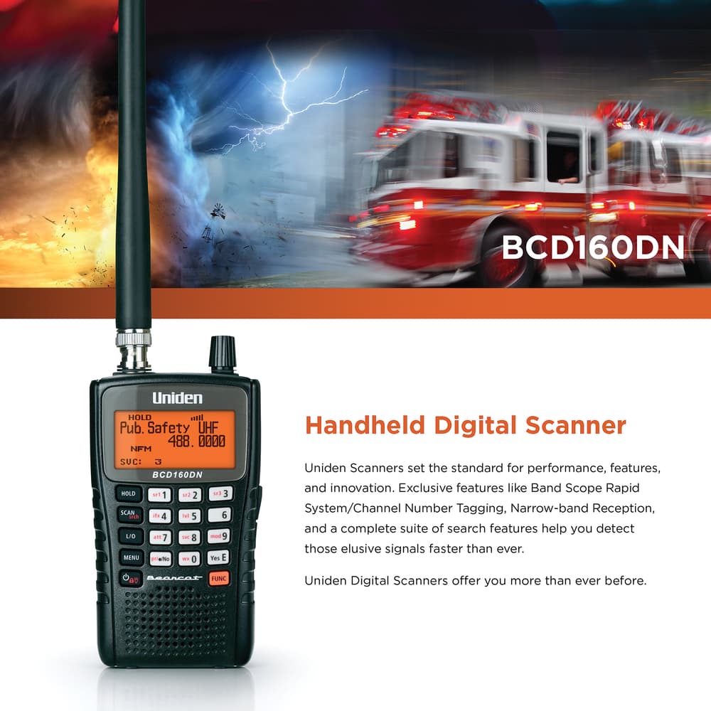 Full image explaining the features of the Bearcat Handheld Digital Scanner. image number 1