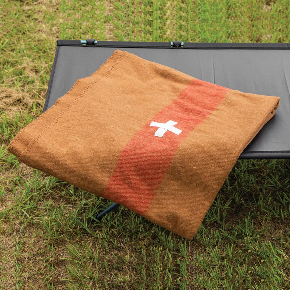 Trailblazer Swiss Army Wool Blanket - 80% Wool Construction, Stitched Edges, Retains Insulation When Wet, Dimensions 64”x 84” image number 2