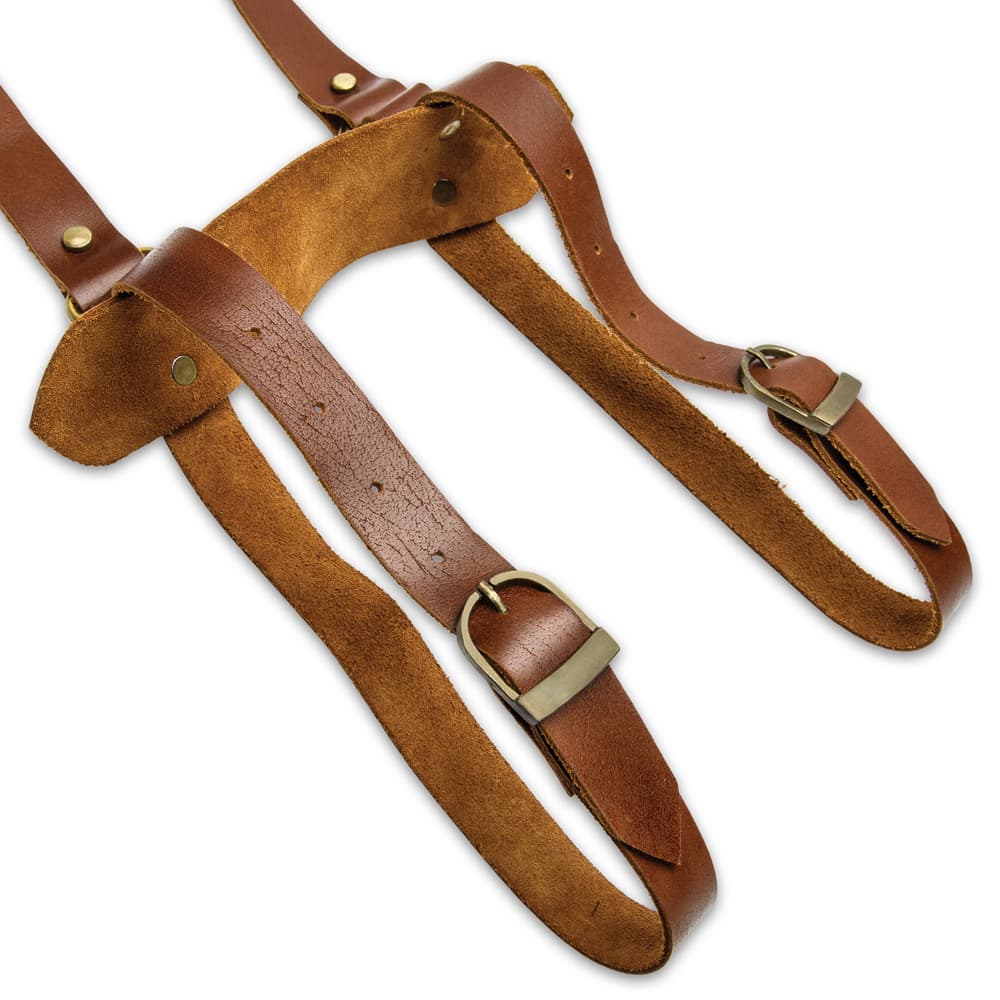 It’s made of genuine Buffalo leather with brass buckles and hardware image number 2