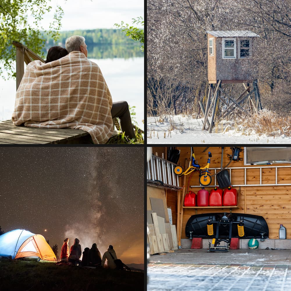 Multiple images showing the different places that the Portable Heater can be used in. image number 2