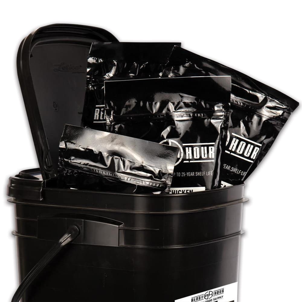 The supply comes in a rugged, water resistant bucket and individual packages, which gives it a 25-year shelf-life image number 2