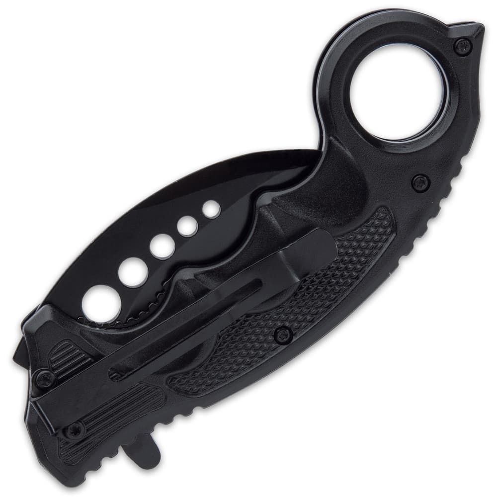 The karambit is 5 1/4”, when closed, and the stiletto is 5”, when closed, making them great EDCs image number 2