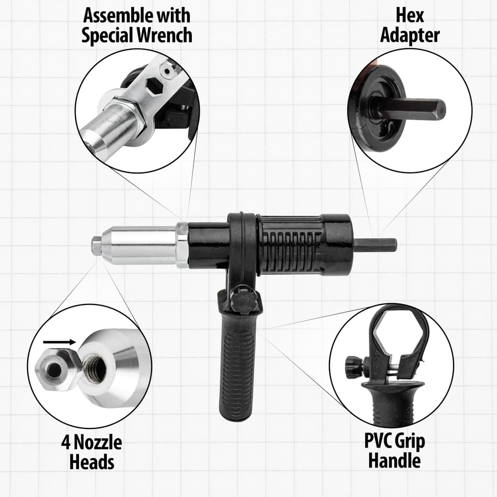 All of the features of the Disturbed Tools Rivet Gun Adapter image number 2