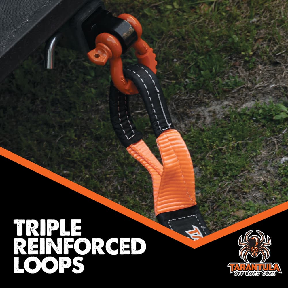 Full image showing the triple reinforced loops of the Tow Strap. image number 2