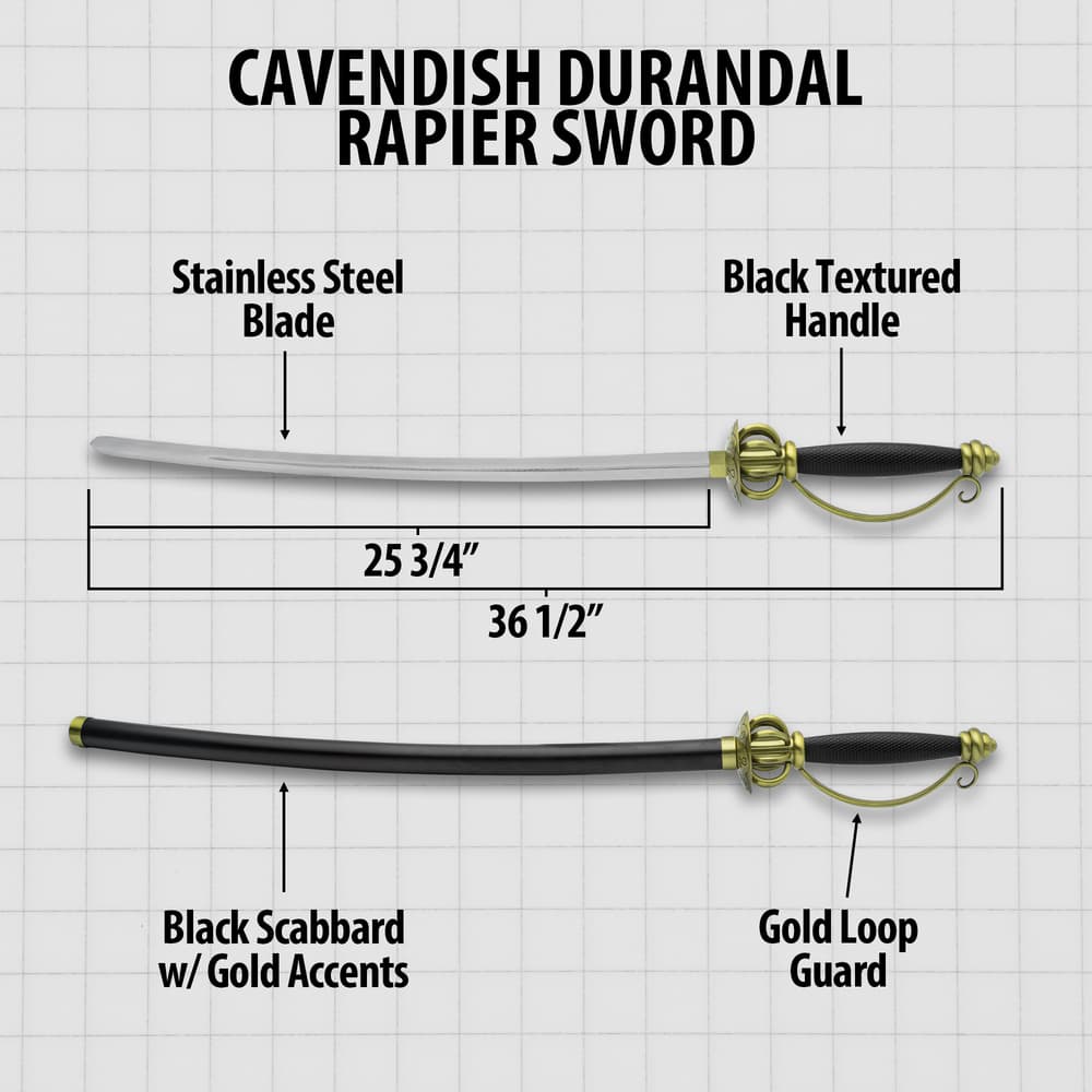 Details and features of the Rapier Sword. image number 2