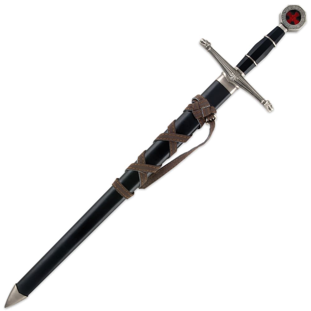 Tomahawk Black Prince Medieval Sword With Sheath - Historical Reproduction, Cast Metal Handle - 22 1/2" Length image number 2