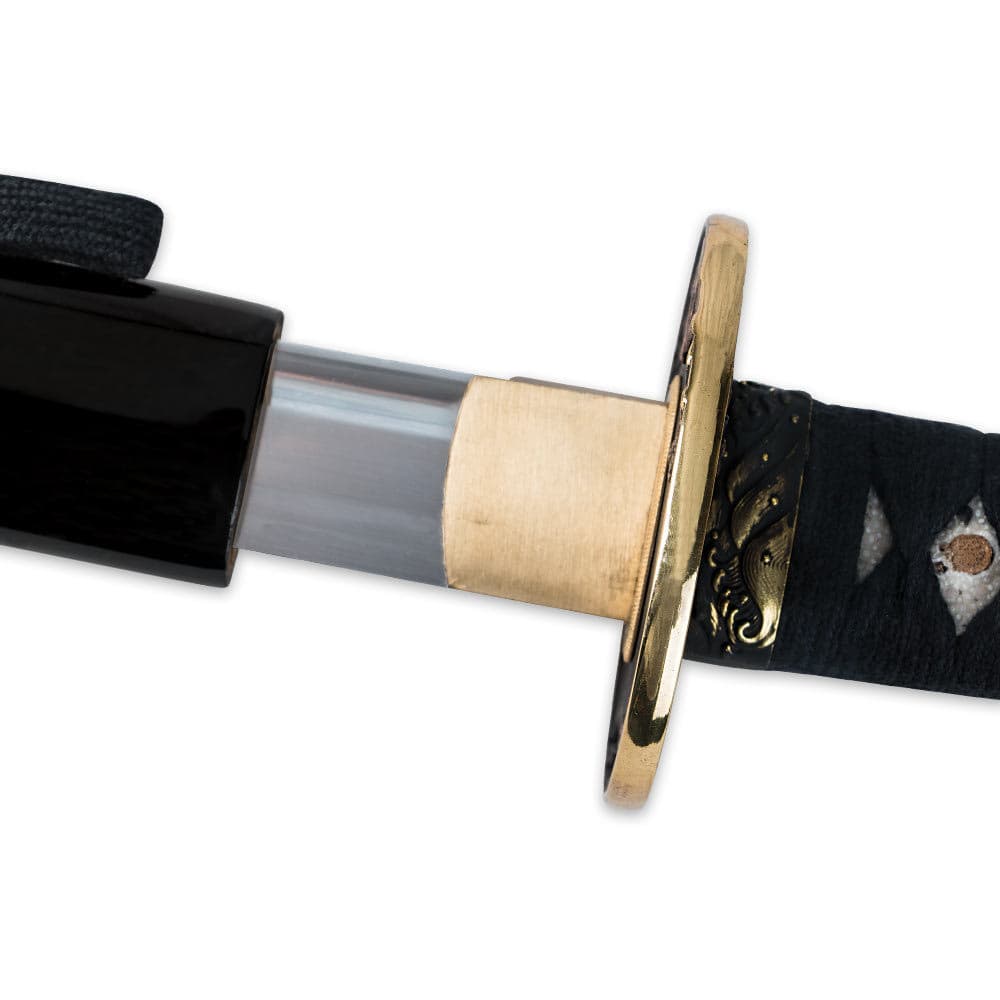 Black Polished Ryoushi Musashi Katana Sword image number 2