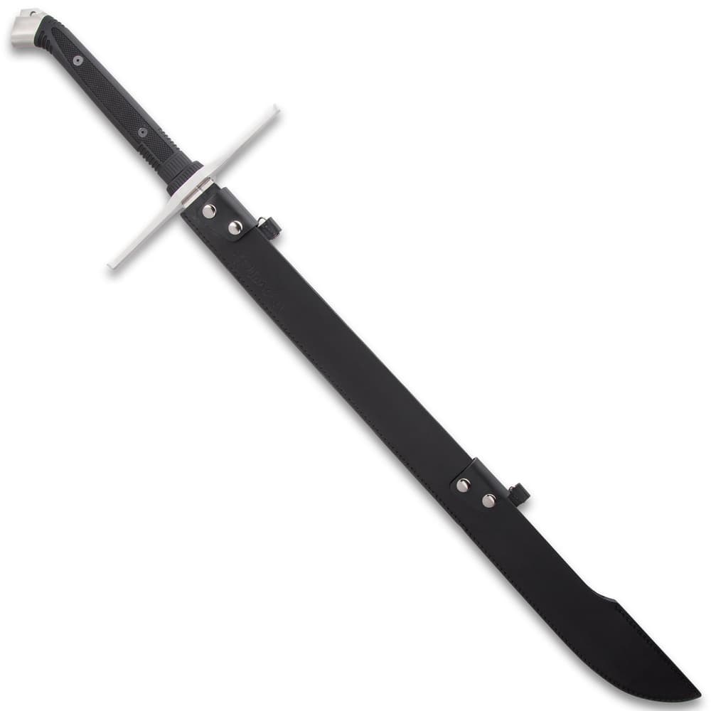 The sword has an overall length of 42 1/8” and can be carried in its premium leather sheath image number 2