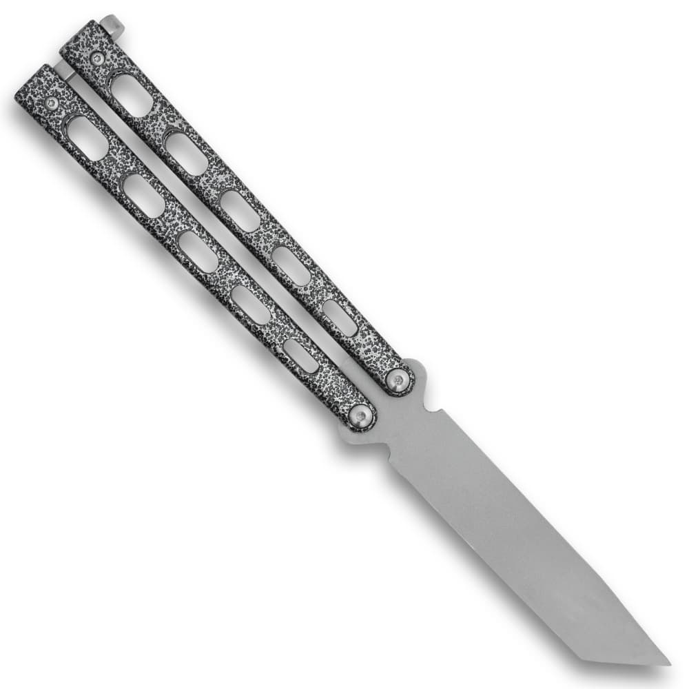 Bear Silver Vein Armor Piercing Butterfly Knife image number 2