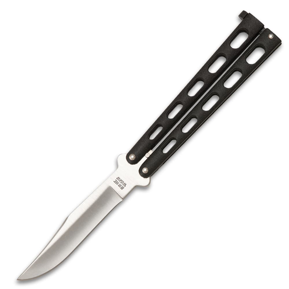 Bear & Son Butterfly Knife Black Die Cast Handle image number 2
