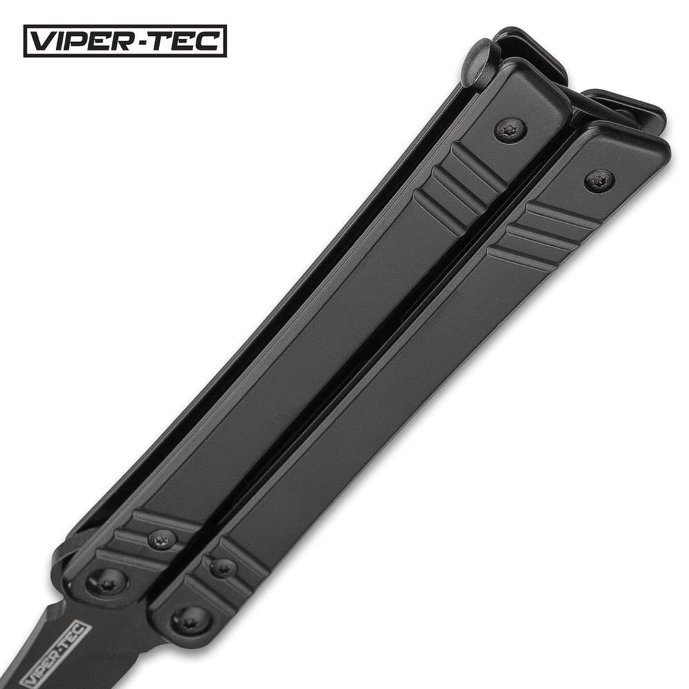 Viper-Tec Cleaversong Butterfly Knife - 8Cr13 Stainless Steel Blade, 2Cr13 Stainless Steel Handle - Length 9” image number 2