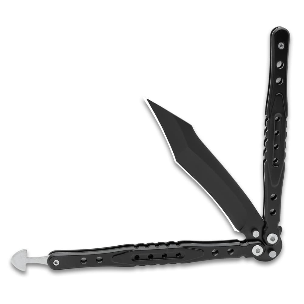 The butterfly knife's blade shown image number 2