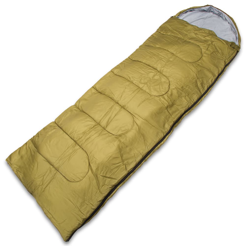 The Intense Three-Season Sleeping Bag is made of water and rip-resistant polyester with a plush, hollow fiber filling. image number 3