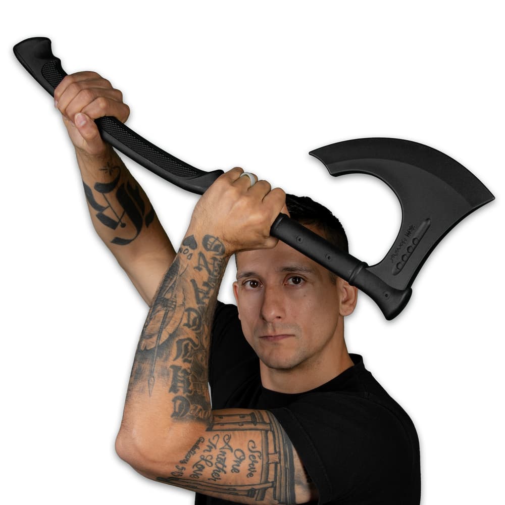 Full image of a person holding the Training Axe. image number 3