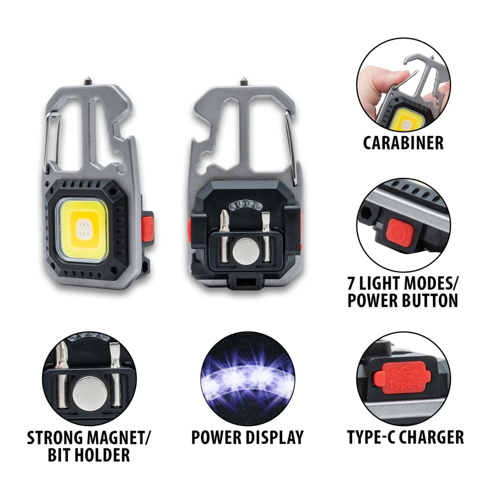 The features of the Apex9 Multi-Function Keychain Light's many features image number 3