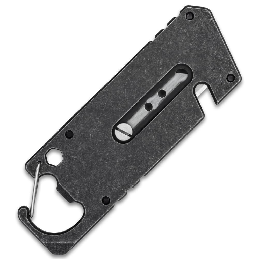 Havoc Utility Knife has a carabiner for attachment to gear or belt loop image number 3