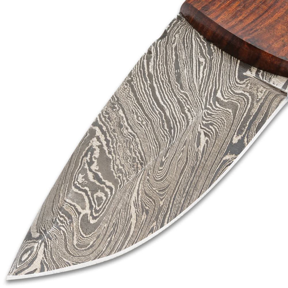 A detailed look at the Damascus knife blade image number 3