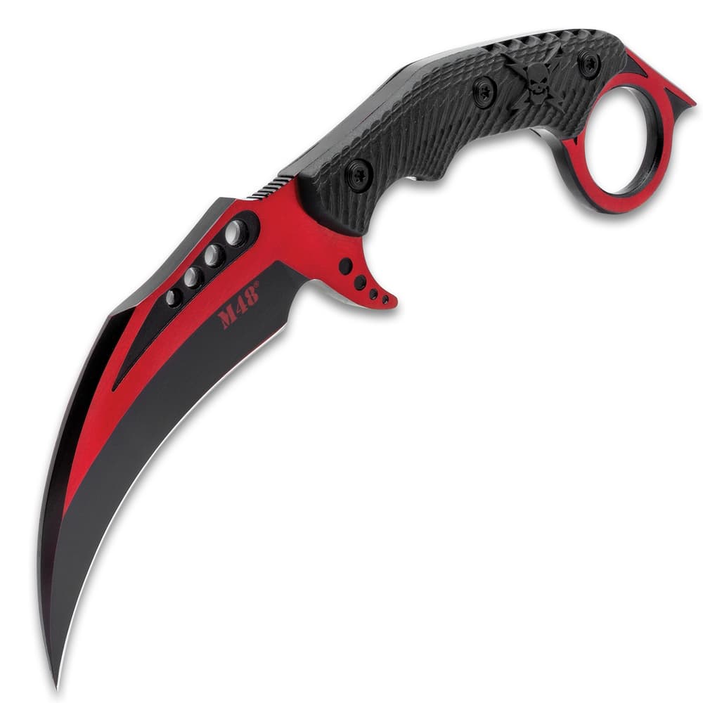 The Red Liberator Falcon Karambit is 10” overall image number 3