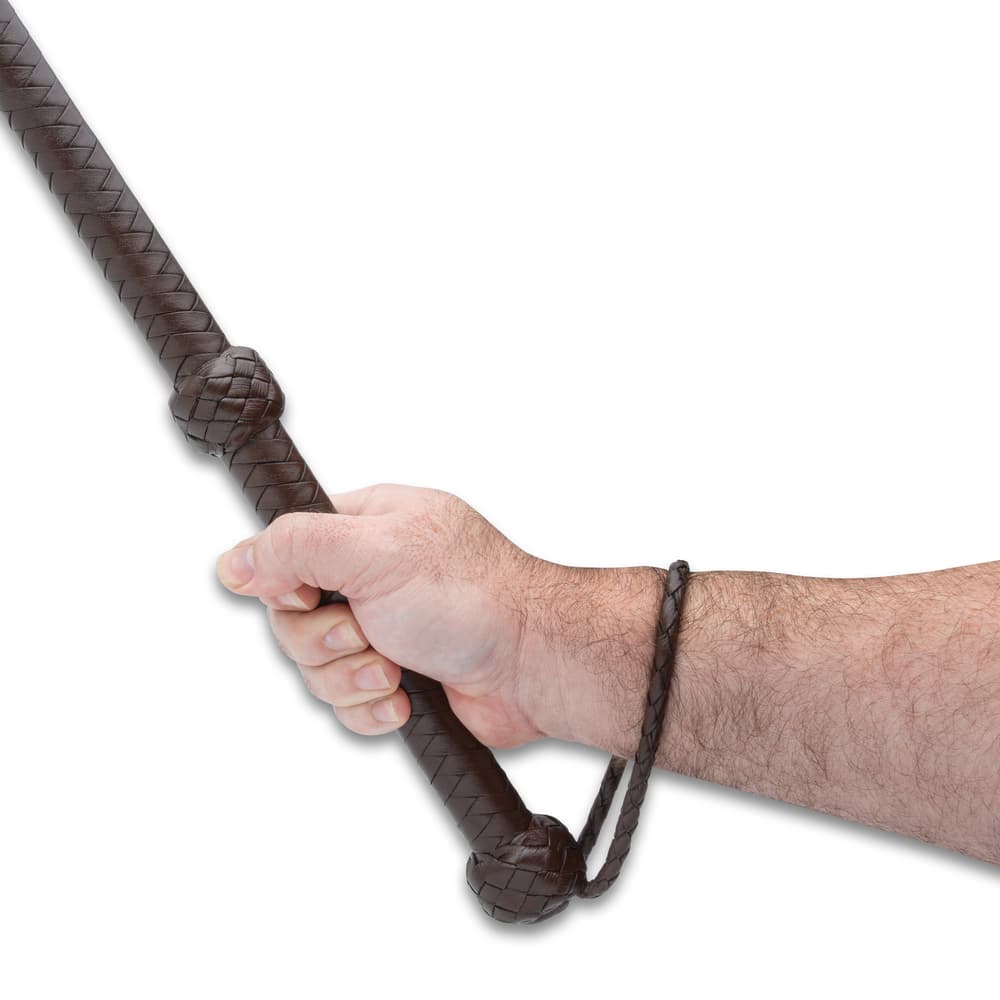 The Night Watchman Leather Sjambok shown in hand image number 3
