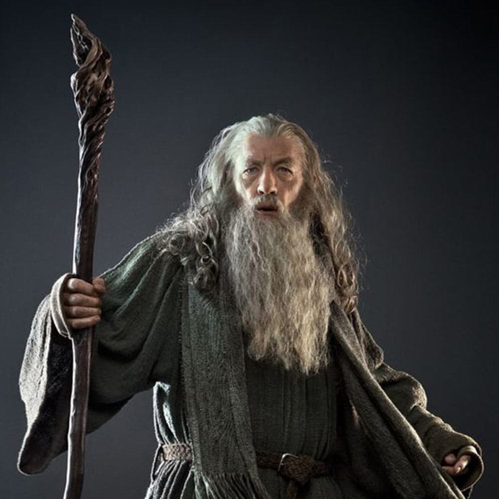 The Hobbit Illuminated Staff of The Wizard Gandalf With Wall Mount - High Intensity LED Light - 73" Length image number 3