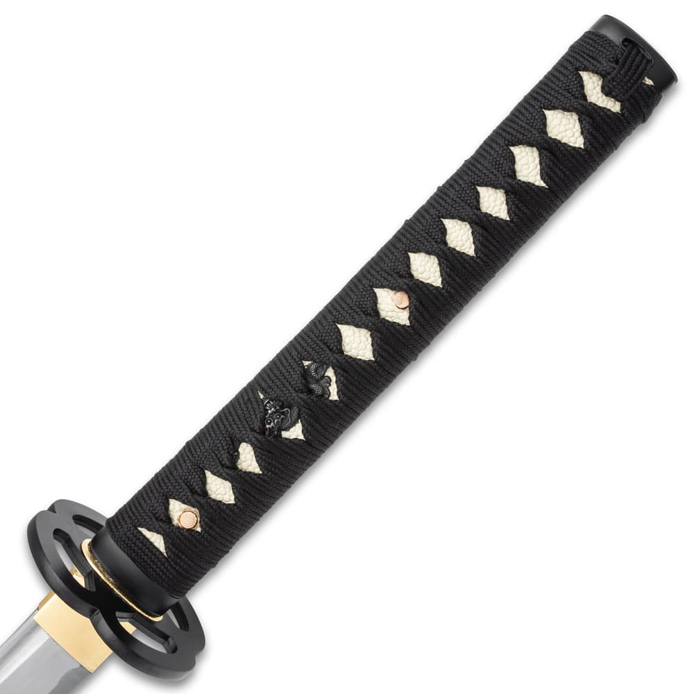 The hardwood handle is wrapped in black, cotton cord with rayskin image number 3