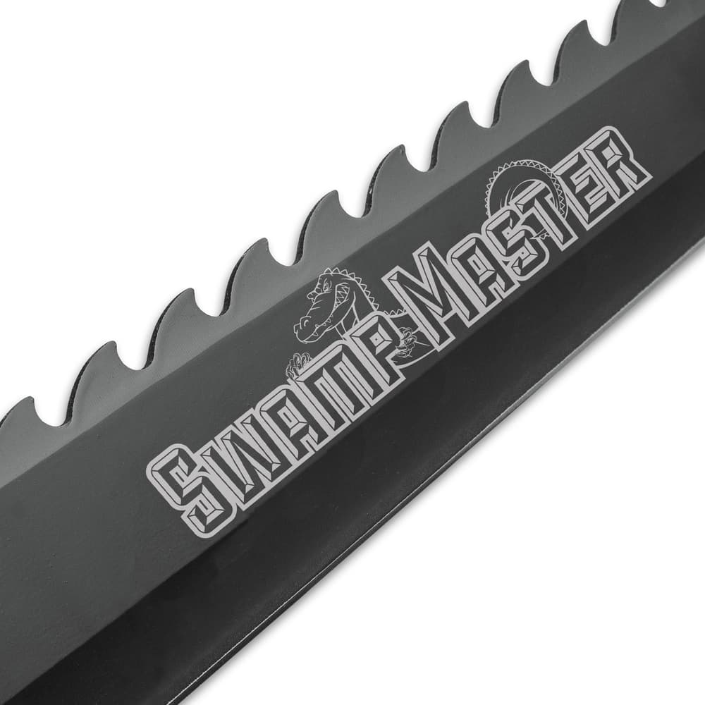 Black Legion Swamp Master Machete Knife With Sheath - Stainless Steel Blade, Textured TPU Handle, Lanyard - Length 24” image number 4