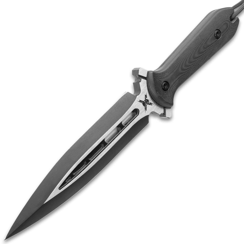 M48 Talon Dagger With Sheath - Cast Stainless Steel Blade, G10 Handle, Paracord Lanyard - Length 11 5/8” image number 4