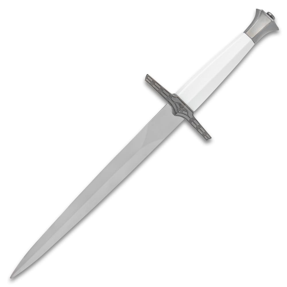 The Witching White Short Sword has a polished 2Cr13 stainless steel blade image number 4