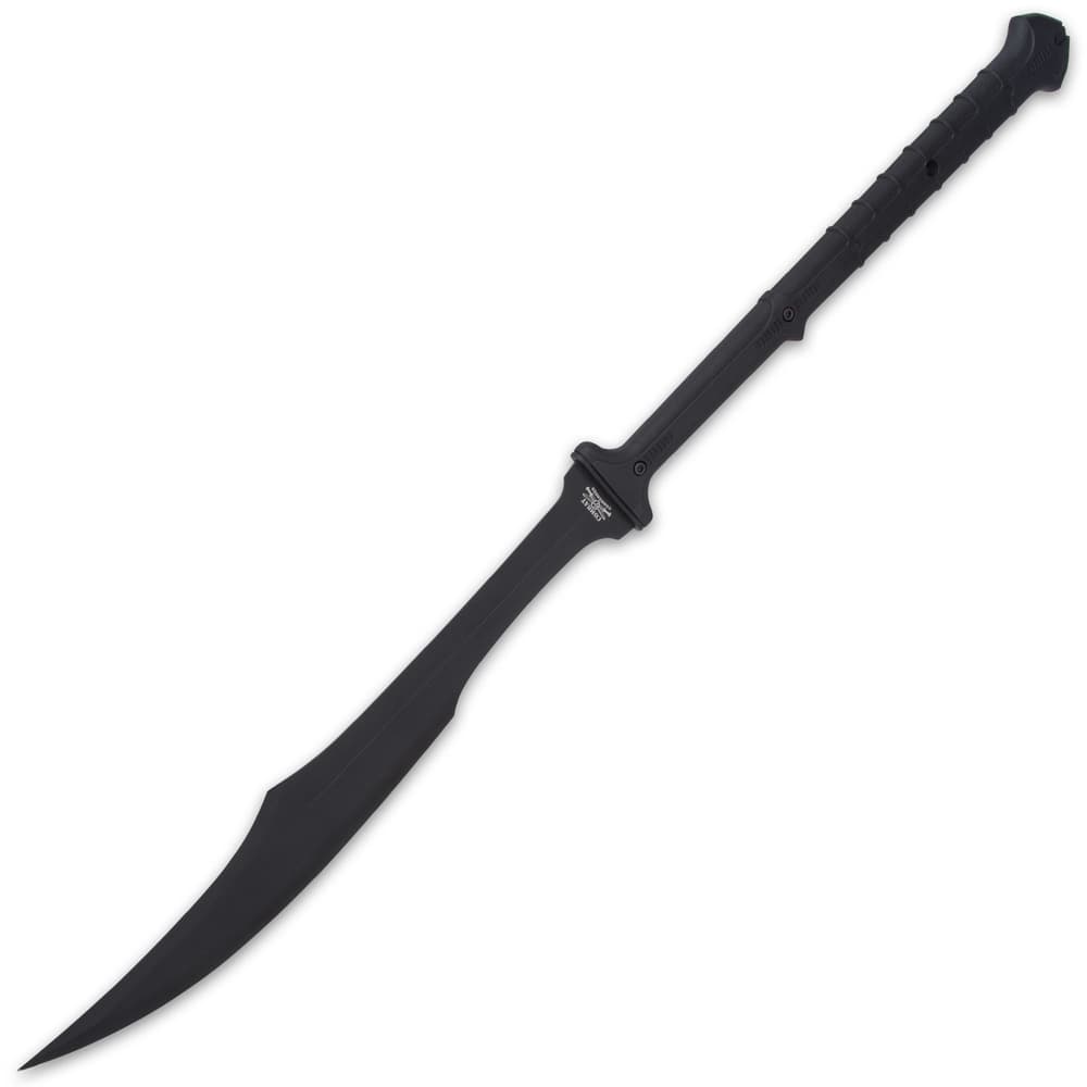 The sword has a full-tang 20”, 1065 carbon steel blade with a black hard-coating finish image number 4