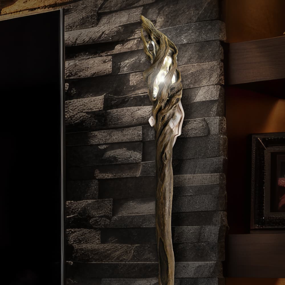 The Hobbit Illuminated Staff of The Wizard Gandalf With Wall Mount - High Intensity LED Light - 73" Length image number 4