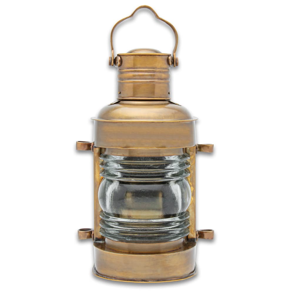 The back of the brass cargo ship oil lamp image number 5
