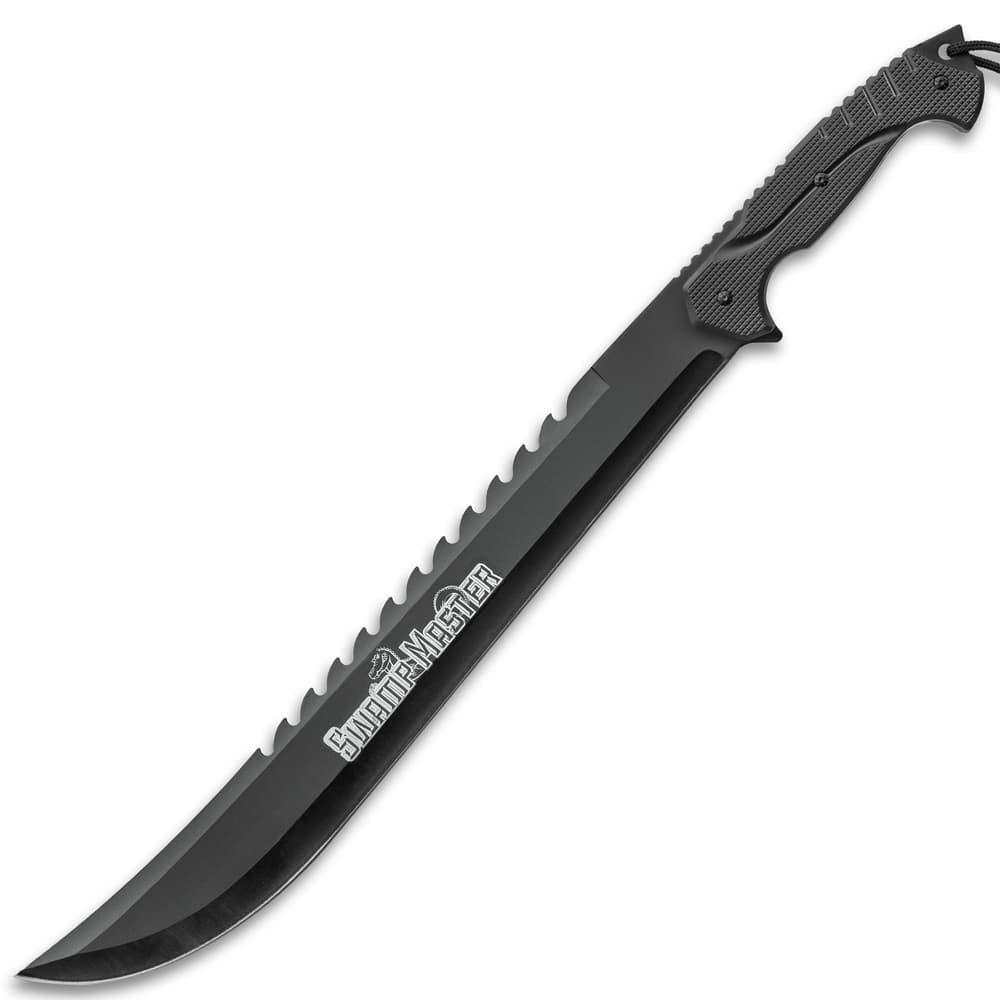 Black Legion Swamp Master Machete Knife With Sheath - Stainless Steel Blade, Textured TPU Handle, Lanyard - Length 24” image number 6