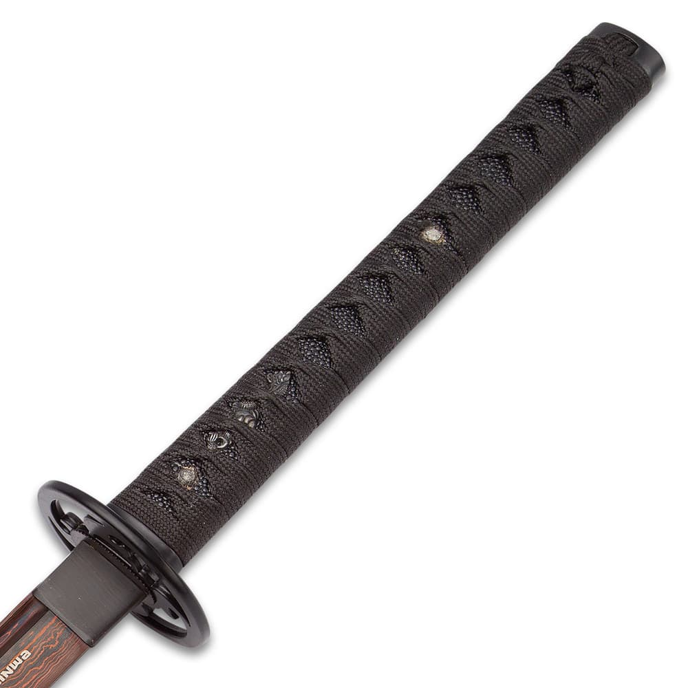 Shinwa Unbroken Night Handmade Katana / Samurai Sword - Hand Forged Black Damascus Steel - Razor Sharp, Full Tang - Fully Functional, Battle Ready, Ninja Sleek - Faux Ray Skin image number 6