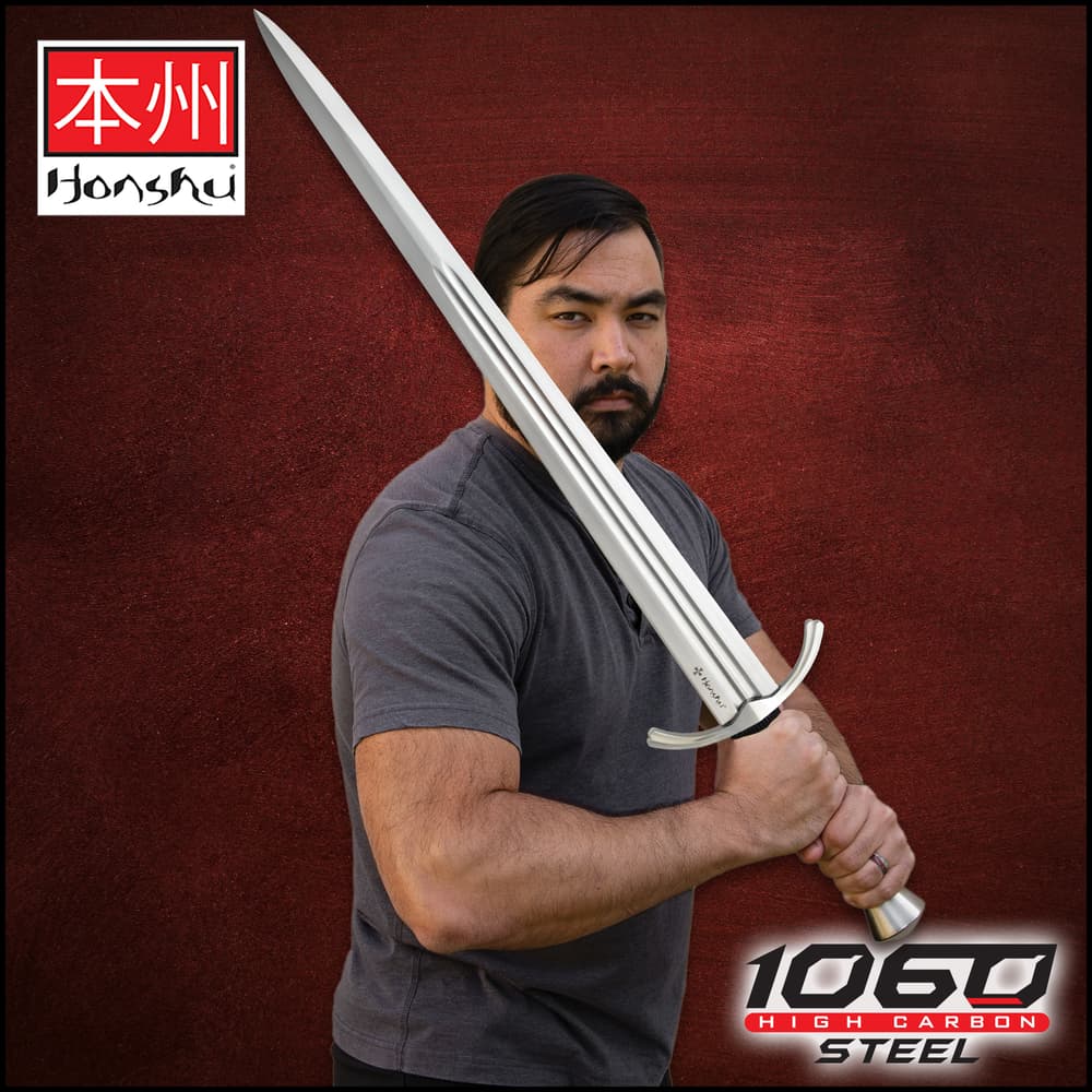 This sword represents a modern spin on a proven, time-tested sword design with sleek, rugged tactical engineering and perfect blade-to-hilt balancing image number 0