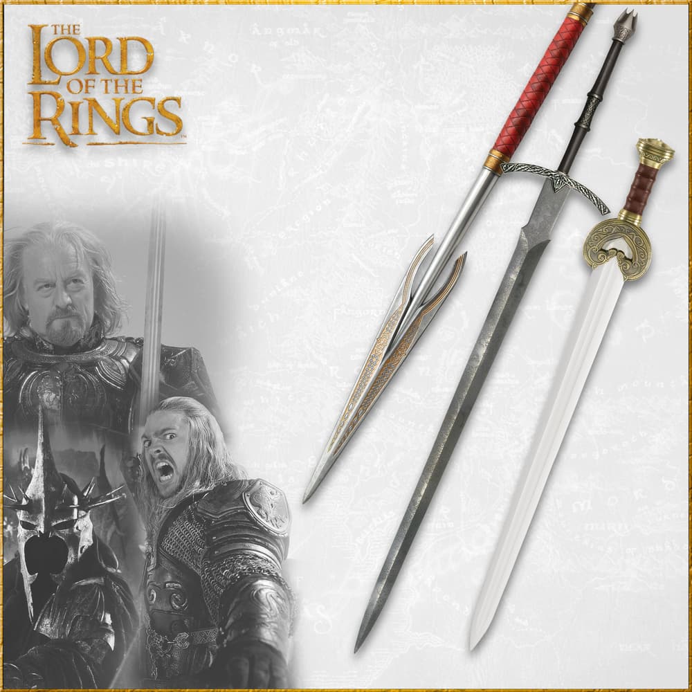 Collage of swords and characters from Lord of the Rings image number 0