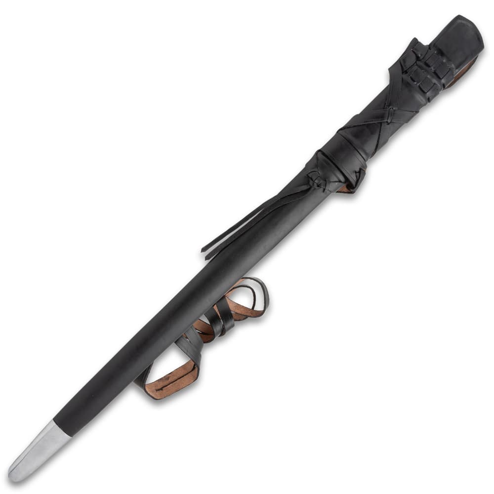 Black Sword Scabbard with Straps image number 0