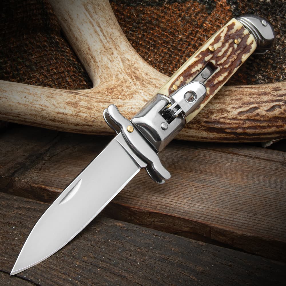 The Staghorn Automatic Stiletto Knife full deployed image number 0