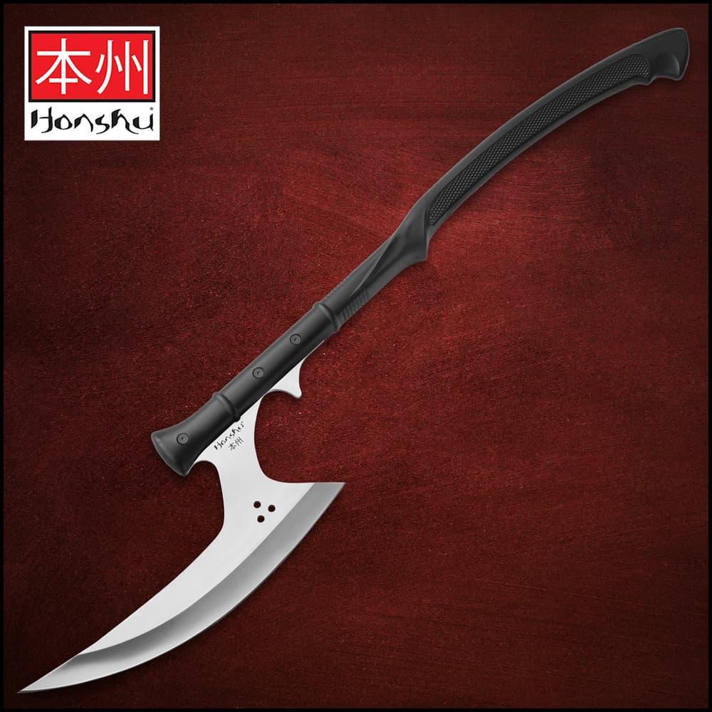 The Honshu Thrusting Axe on a red textured background. image number 0