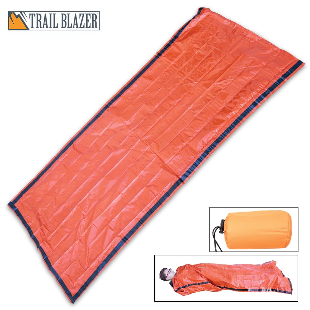 When your survival depends on being warm and dry, you want to have a Trailblazer Bivy Emergency Sleeping Bag to climb into image number 0