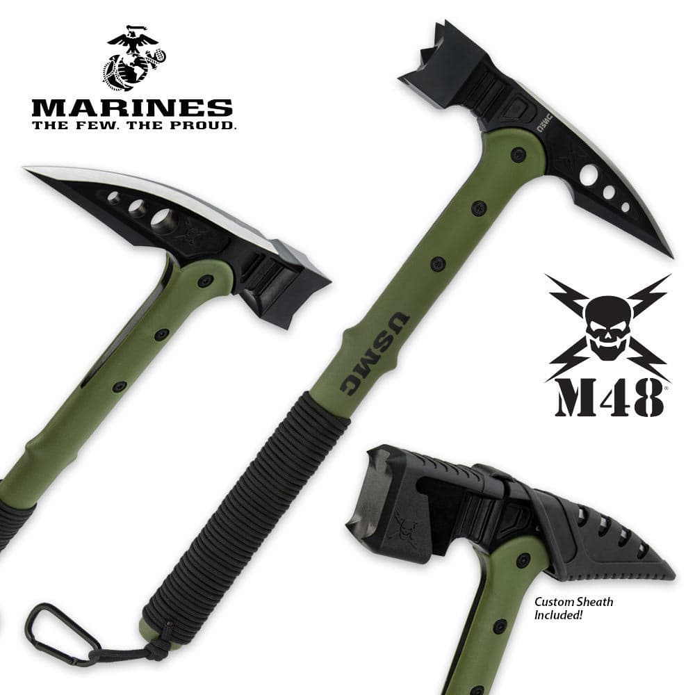 Officially Licensed USMC Tactical War Hammer With Sheath image number 0