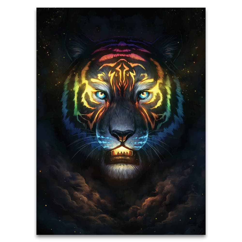 The Color Soul Blanket has vivid artwork on a black background image number 0