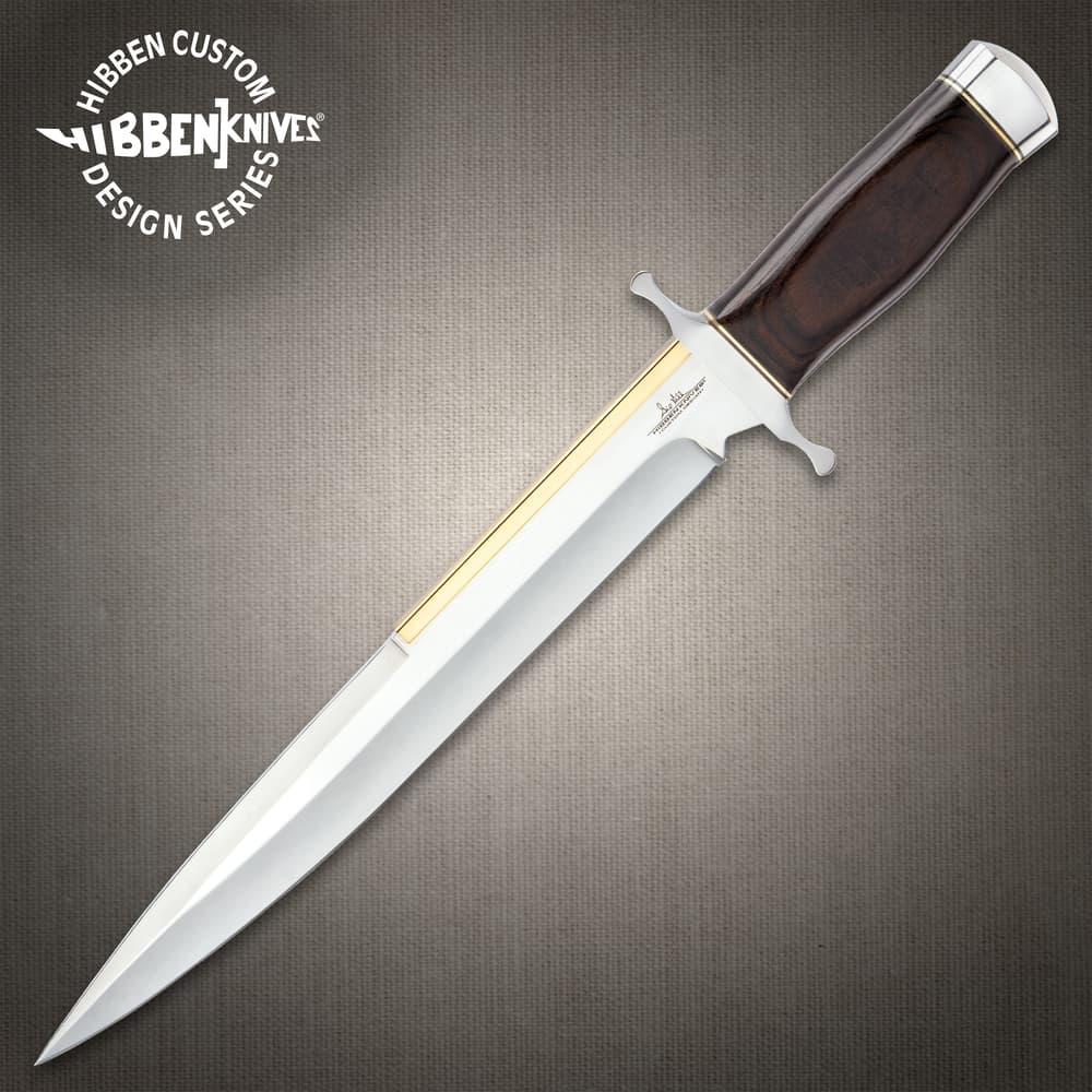 Gil Hibben Old West Toothpick Bowie Knife and Leather Sheath image number 0