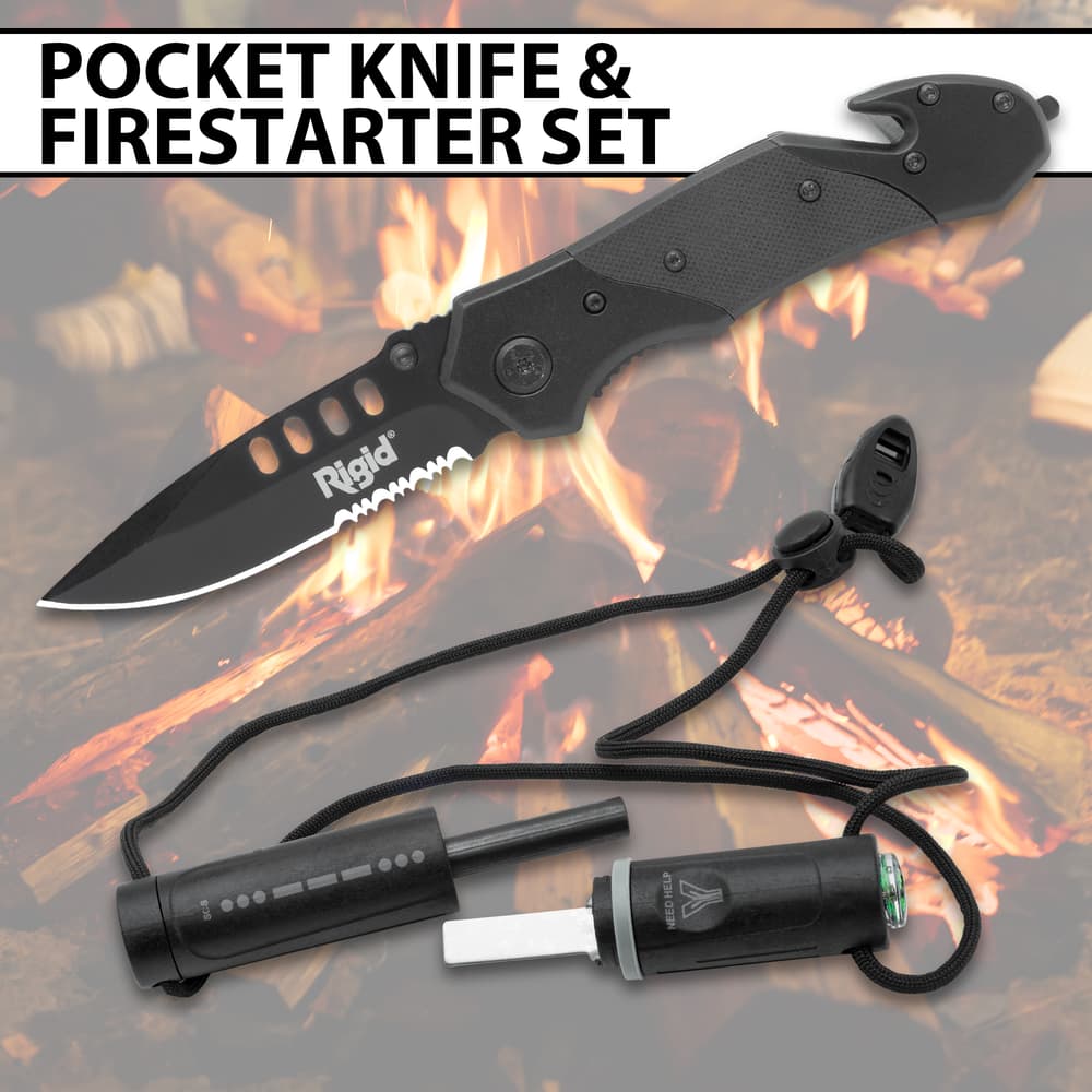 Different in use views of the Rigid Pocket Knife and Firestarter image number 0