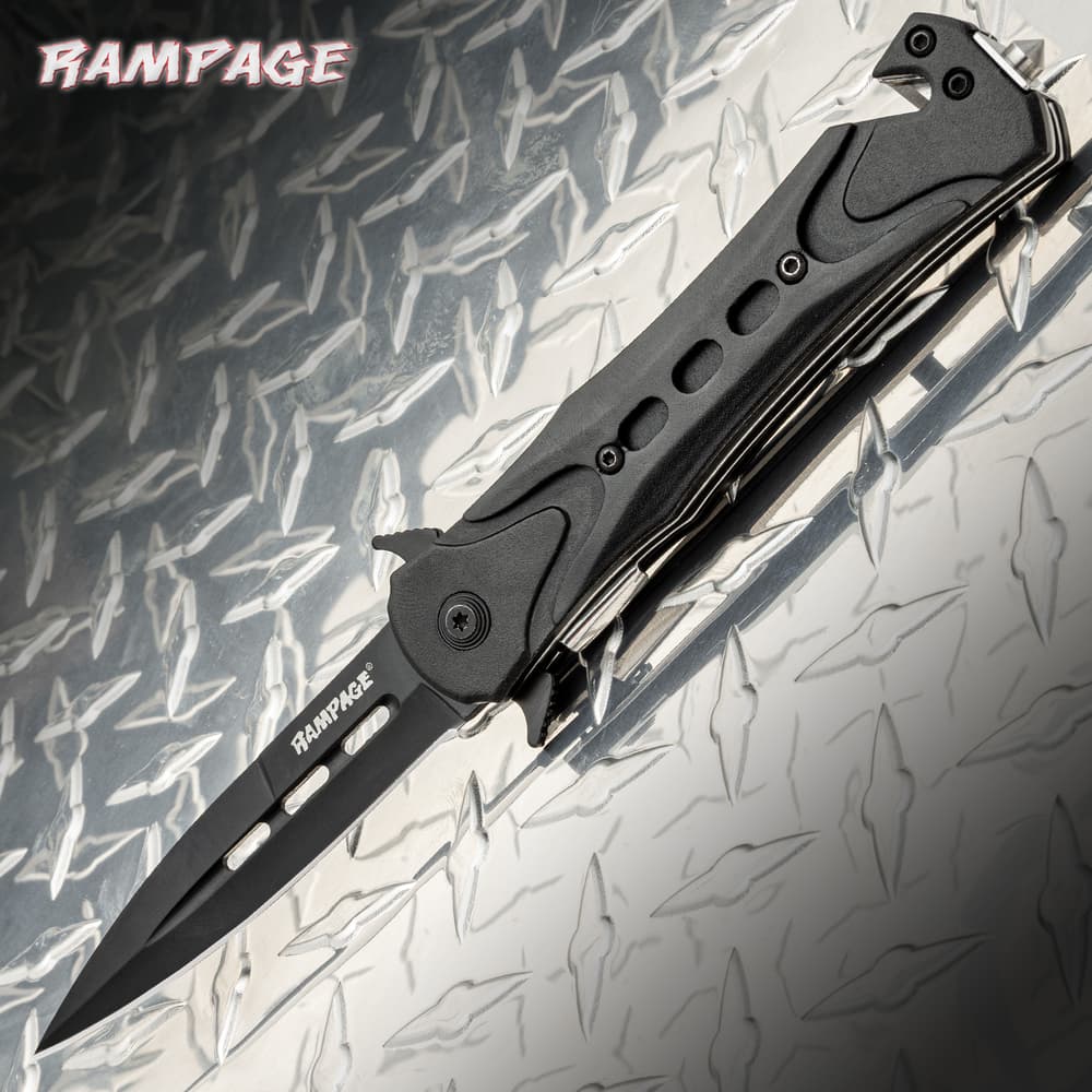 Full image of the Rampage Assisted Opening Folding Tactical Knife. image number 0