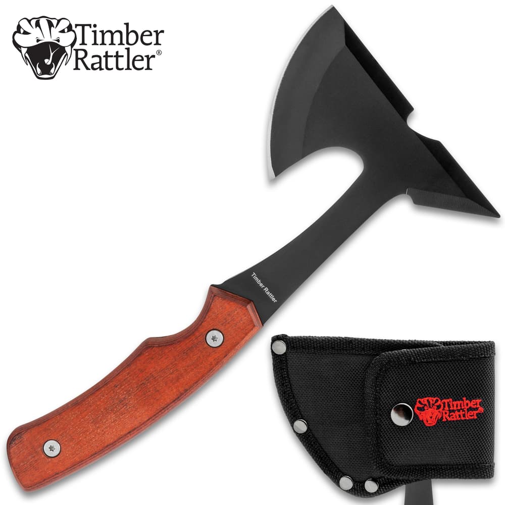 The Timber Rattler Backcountry Survival Axe and Sheath. image number 0