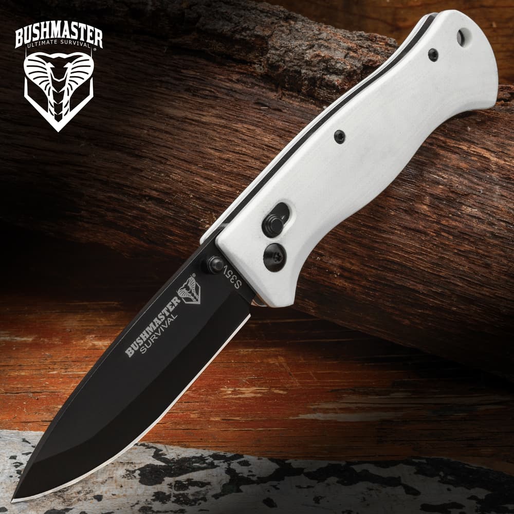 Full image of the Bushmaster Titanium Voyager Pocket Knife opened. image number 0