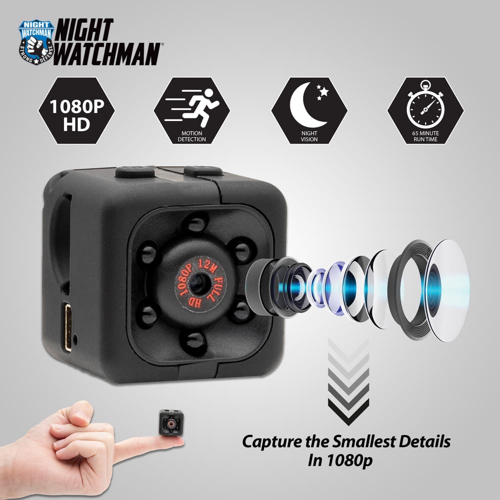 Night Watchman Mini Spy Camera - 1080P, Night Vision, Wireless, USB Charger, Plug And Play Video, Supports 32G SD Card - Not Included image number 0