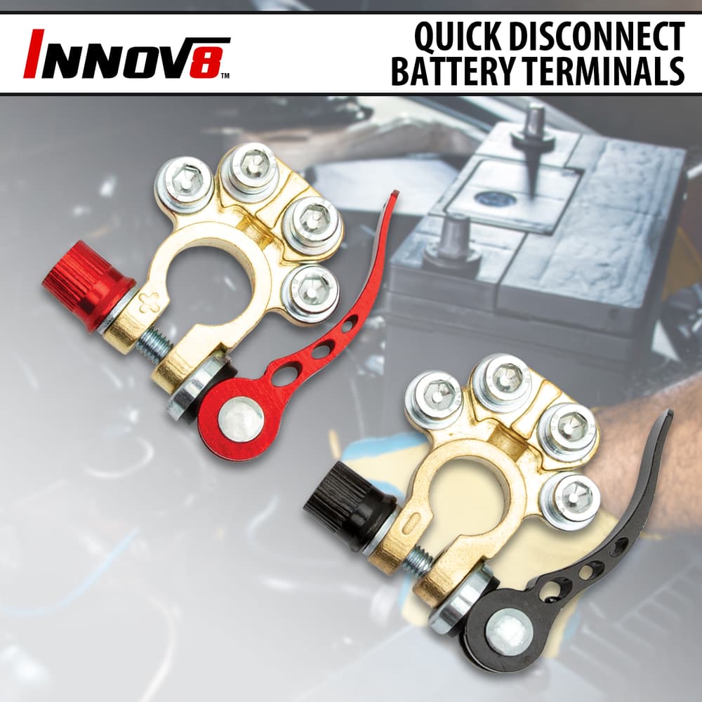 Full image of the Innov8 Quick Disconnect Battery Terminals. image number 0